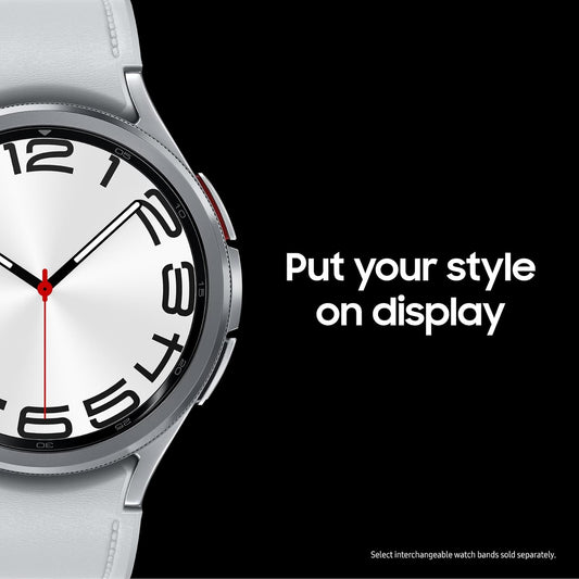 Samsung Galaxy Watch 6 Classic 47mm LTE Smartwatch, Rotating Bezel, Fitness Tracker, Personalized HR Zones, Advanced Sleep Coaching, Heart Monitor, BIA Sensor, Health Insights, US Version, Silver