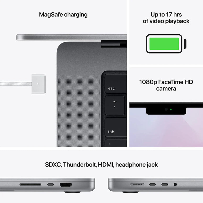 Apple MacBook Pro MK1E3 2021 Model 16 Inch M1 Pro Chip 16GB RAM 512GB SSD - Silver